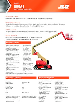 Gumikerekes töretőgémes munkaállványok JLG 800AJ