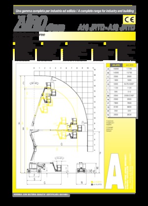 Gumikerekes töretőgémes munkaállványok AIRO A16 JRTD