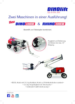 Gumikerekes töretőgémes munkaállványok Dino Lift Dino 220XSE