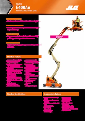 Gumikerekes töretőgémes munkaállványok JLG E400AN