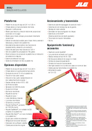 Gumikerekes töretőgémes munkaállványok JLG H800AJ