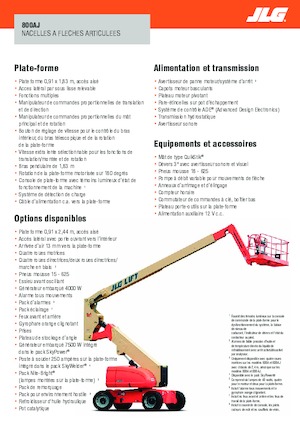 Gumikerekes töretőgémes munkaállványok JLG H800AJ