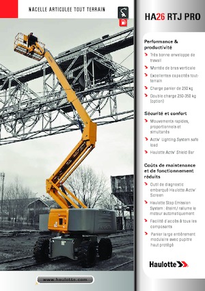 Gumikerekes töretőgémes munkaállványok Haulotte HA26 RTJ PRO