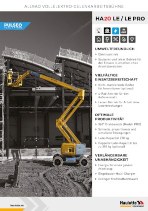 Gumikerekes töretőgémes munkaállványok Haulotte HA20 LE PRO