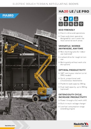 Gumikerekes töretőgémes munkaállványok Haulotte HA20 LE PRO