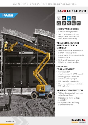Gumikerekes töretőgémes munkaállványok Haulotte HA20 LE PRO