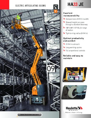 Gumikerekes töretőgémes munkaállványok Haulotte HA33 JE