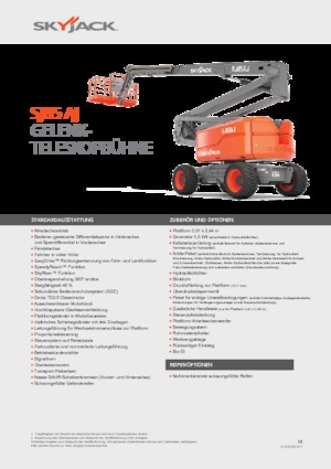 Gumikerekes töretőgémes munkaállványok Skyjack SJ 85 AJ