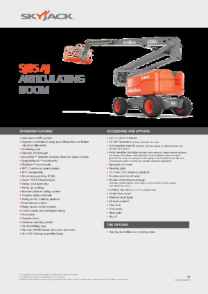Gumikerekes töretőgémes munkaállványok Skyjack SJ 85 AJ