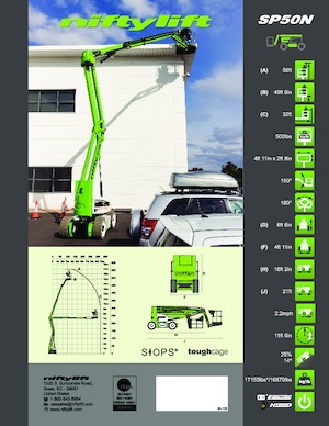 Gumikerekes töretőgémes munkaállványok Niftylift SP50N