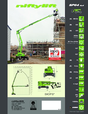 Gumikerekes töretőgémes munkaállványok Niftylift SP64 4x4