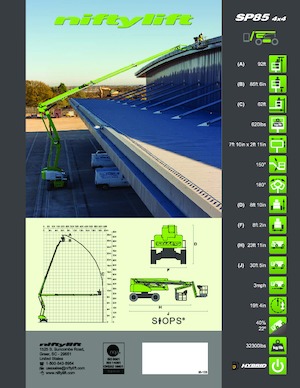 Gumikerekes töretőgémes munkaállványok Niftylift SP85 4x4