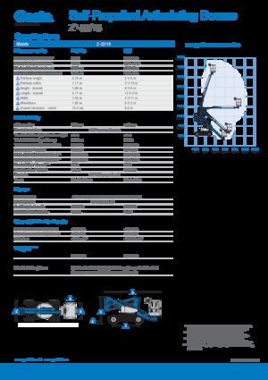 Gumikerekes töretőgémes munkaállványok Genie Z-33/18