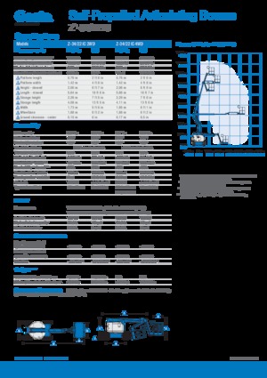 Gumikerekes töretőgémes munkaállványok Genie Z-34/22 IC