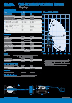 Gumikerekes töretőgémes munkaállványok Genie Z-62/40