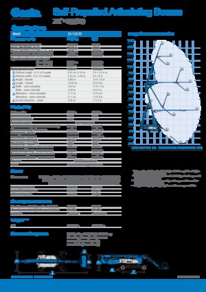 Gumikerekes töretőgémes munkaállványok Genie ZX-135/70