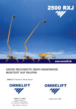 Lánctalpas töretőgémes munkaállványok OMMELIFT 2500 RXJ