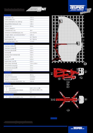 Lánctalpas töretőgémes munkaállványok TEUPEN LEO15GT