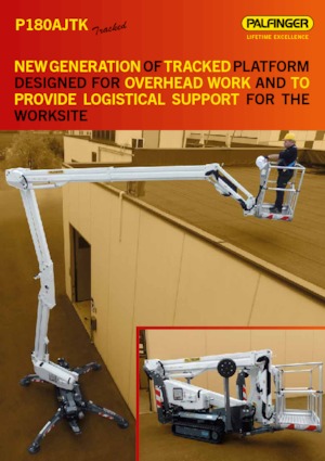 Tehergépkocsira szerelt teleszkópos munkaállványok Palfinger P 180 AJTK