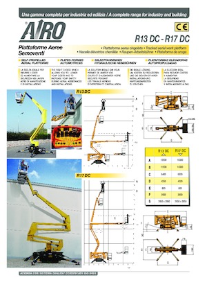 Lánctalpas töretőgémes munkaállványok AIRO R13 DC