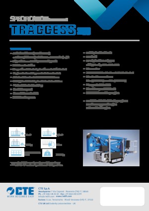 Lánctalpas töretőgémes munkaállványok CTE Traccess 200