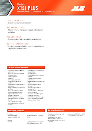 Lánctalpas töretőgémes munkaállványok JLG X15J Plus