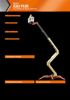 Lánctalpas töretőgémes munkaállványok JLG X26J Plus