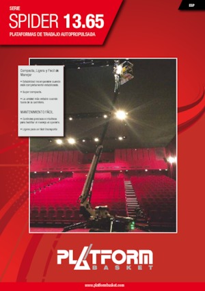 Lánctalpas teleszkópgémes munkaállványok Platform Basket SPIDER 13.65