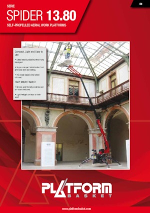 Lánctalpas teleszkópgémes munkaállványok Platform Basket SPIDER 13.80
