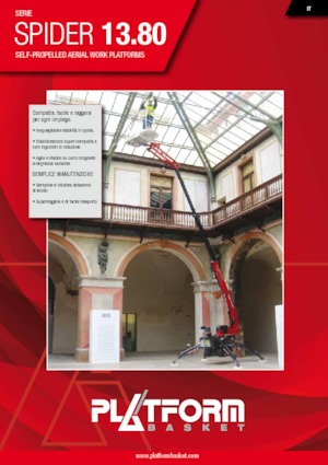 Lánctalpas teleszkópgémes munkaállványok Platform Basket SPIDER 13.80