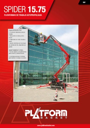 Lánctalpas töretőgémes munkaállványok Platform Basket SPIDER 15.75 PRO