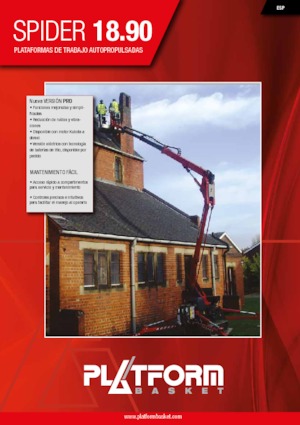 Lánctalpas töretőgémes munkaállványok Platform Basket SPIDER 18.90 PRO