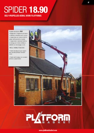 Lánctalpas töretőgémes munkaállványok Platform Basket SPIDER 18.90 PRO