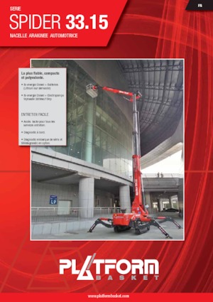 Lánctalpas teleszkópgémes munkaállványok Platform Basket SPIDER 30 T