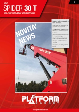 Lánctalpas teleszkópgémes munkaállványok Platform Basket SPIDER 30 T