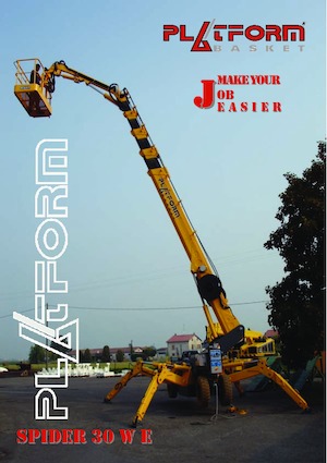 Lánctalpas teleszkópgémes munkaállványok Platform Basket SPIDER 30 WE