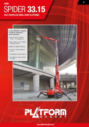 Lánctalpas töretőgémes munkaállványok Platform Basket SPIDER 33.15