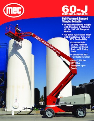 Gumikerekes töretőgémes munkaállványok MEC 60-J