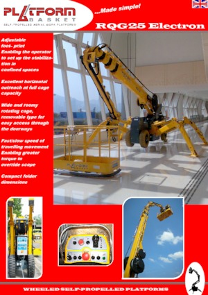 Gumikerekes töretőgémes munkaállványok Platform Basket SPIDER 25 WE