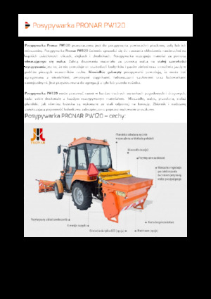 Csatlakoztatható szóróberendezések Pronar PW 120