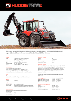 Árokásó-rakodók Huddig 1260 C