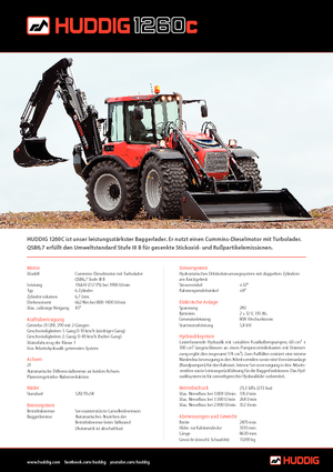 Árokásó-rakodók Huddig 1260 C