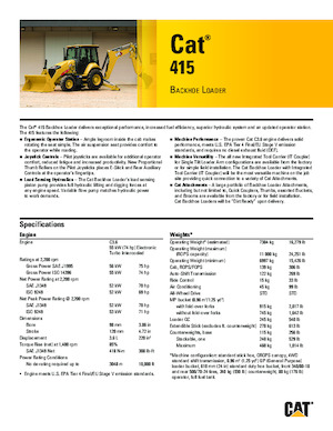 Árokásó-rakodók Caterpillar 415