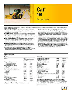 Árokásó-rakodók Caterpillar 416