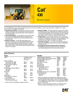 Árokásó-rakodók Caterpillar 430