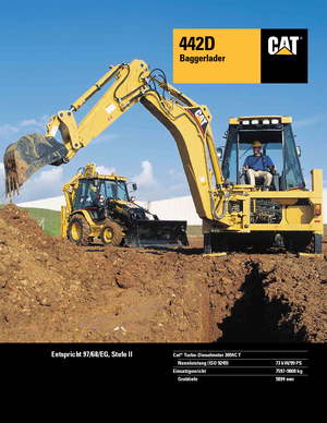 Árokásó-rakodók Caterpillar 442 D 4x4