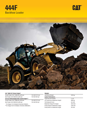 Árokásó-rakodók Caterpillar 444F2