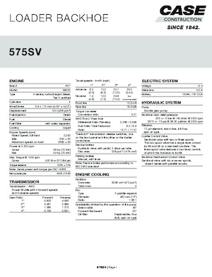 Árokásó-rakodók Case 575SV