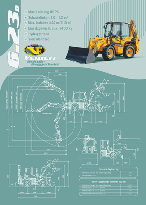 Árokásó-rakodók Venieri 6.23 B
