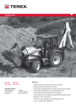 Árokásó-rakodók Terex 880 SX